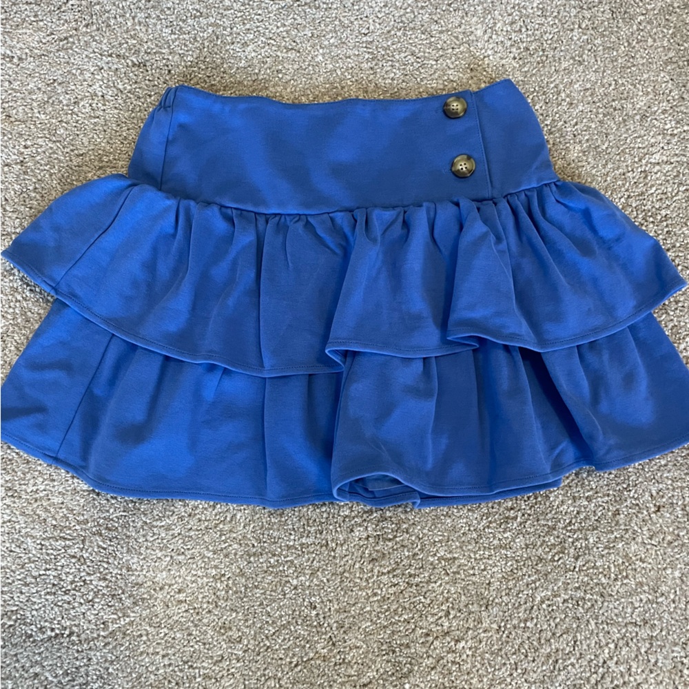 Classic Prep Asymmetrical Blue Skirt